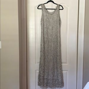 Silver beaded night gown